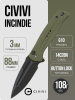 Нож CIVIVI Incindie, Black Stonewashed, 14C28N, G10 OD Green Handle, C23053-2